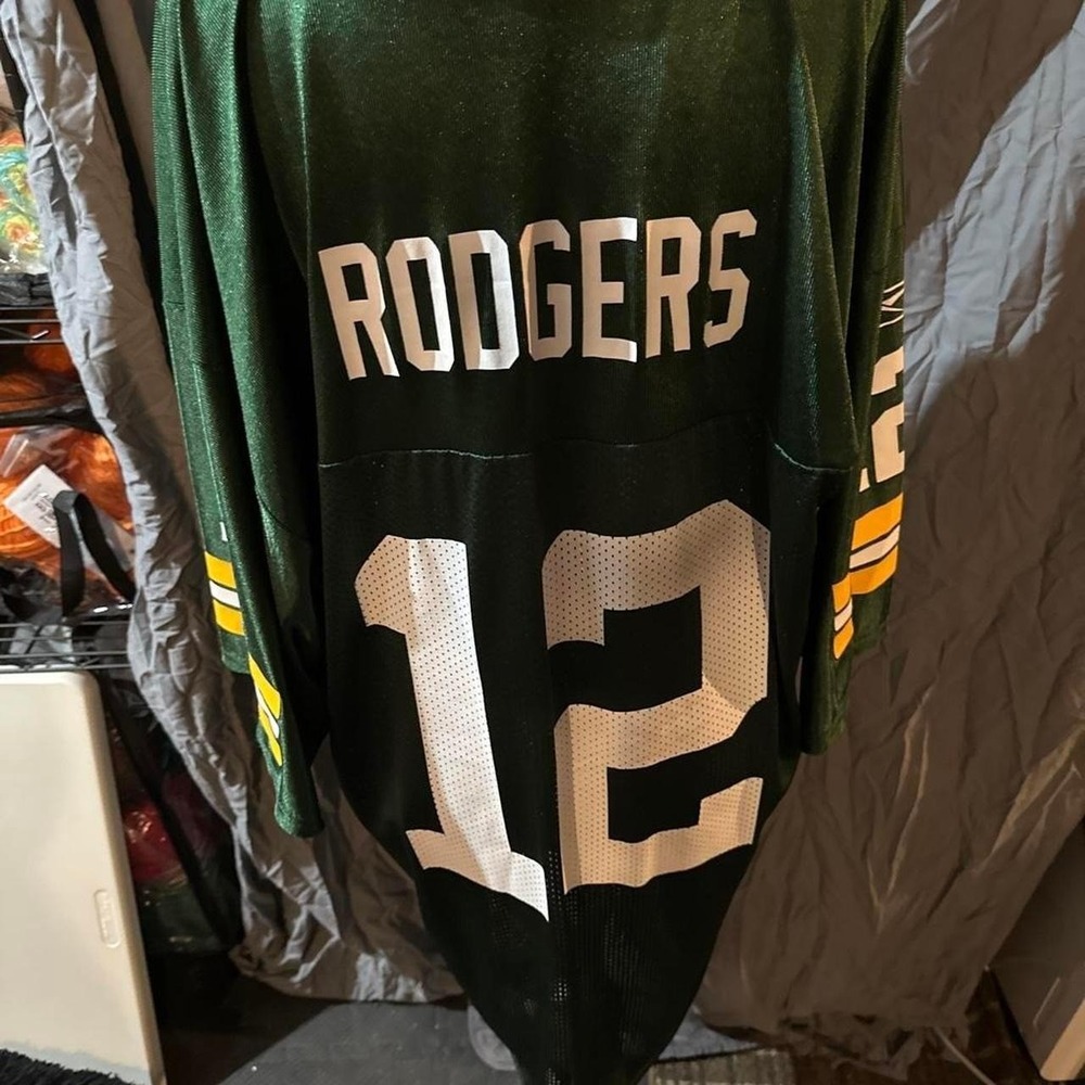 Reebok NFL Green Bay Packers Aaron Rodgers 12 Jersey Mens XL Green